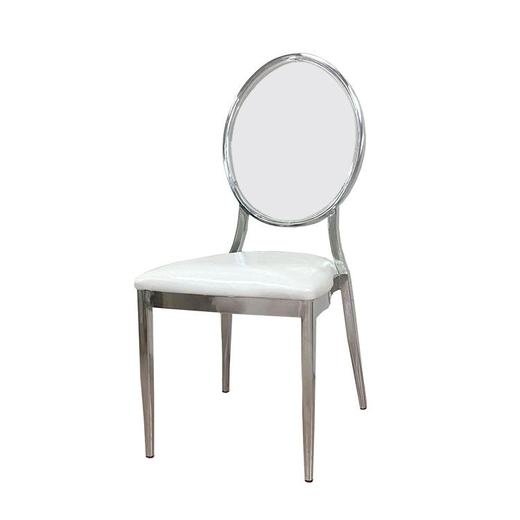 Wedding Banquet Hall Hotel Chair Adult Backrest Dining Chair Outdoor Wedding Gold-Plated Round Back Sun Chair Restaurant Banquet Chair