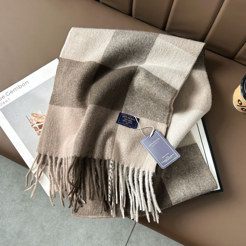 Autumn and Winter 2025 -2026  Classic Plaid Printed High-grade Scarf Ins Style for Lovers Australian,British, French, Swiss, European  Imitation Wool Texture Warm Scarf
