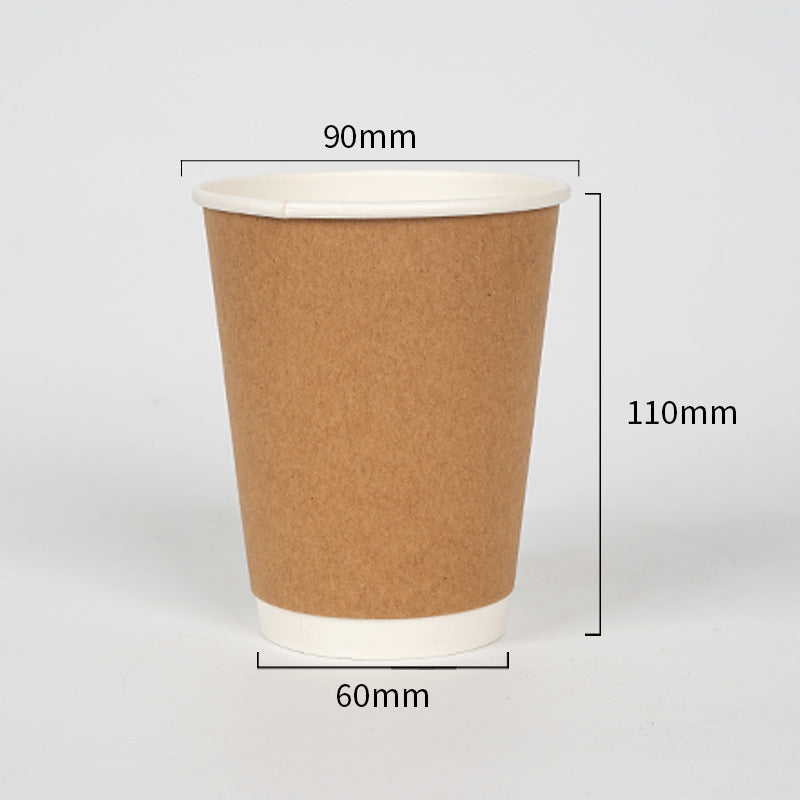 12oz disposable paper cup corrugated double hollow cup 400ml milk tea hot drink coffee cup water Cup Coke cup