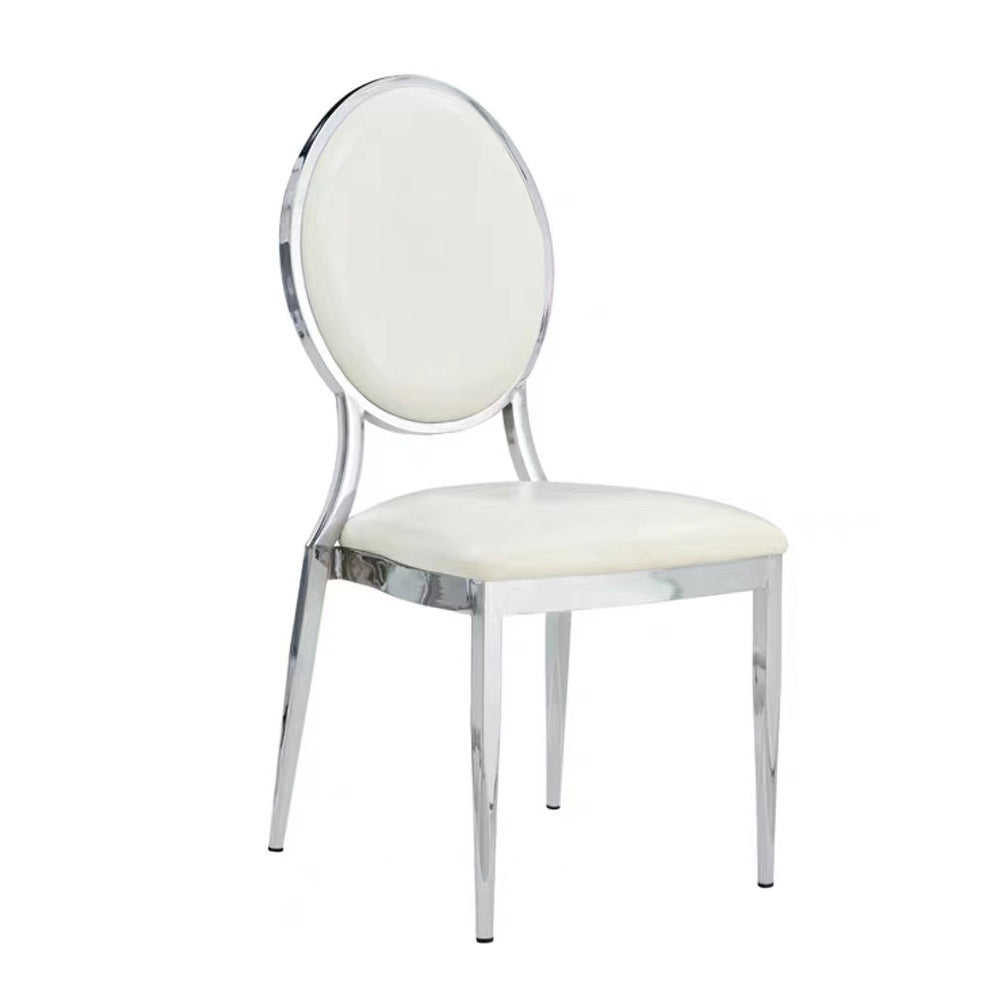 Wedding Banquet Hall Hotel Chair Adult Backrest Dining Chair Outdoor Wedding Gold-Plated Round Back Sun Chair Restaurant Banquet Chair