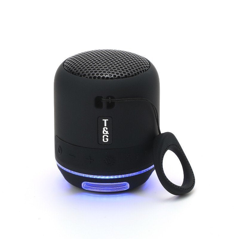 Portable Outdoor Mini Subwoofer with LED Light - Wireless Bluetooth Speaker for Enhanced Sound Experience