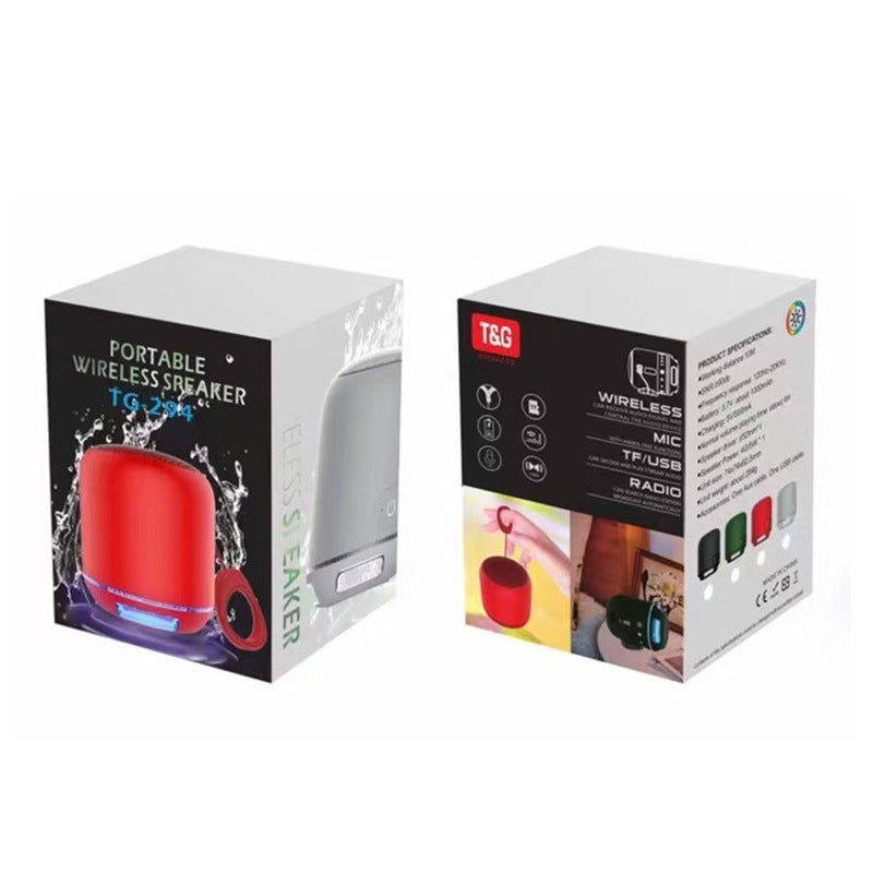 Portable Outdoor Mini Subwoofer with LED Light - Wireless Bluetooth Speaker for Enhanced Sound Experience