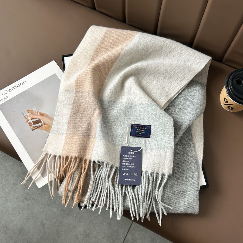 Autumn and Winter 2025 -2026  Classic Plaid Printed High-grade Scarf Ins Style for Lovers Australian,British, French, Swiss, European  Imitation Wool Texture Warm Scarf