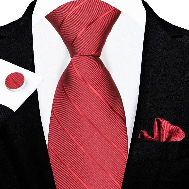 Men's tie set, high-end gift box, hand-tied tie, jacquard embroidery tie wholesale logo design