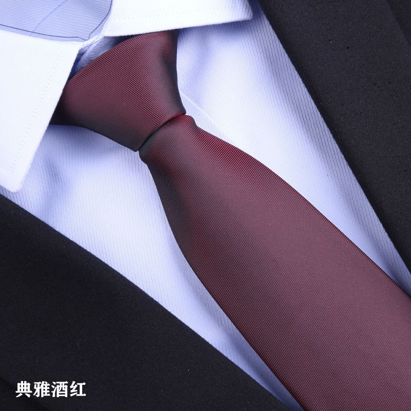 Fashion Red Wedding Tie Men's Dress Business Groom Best Man Wedding Professional Narrow Casual European Style wine red