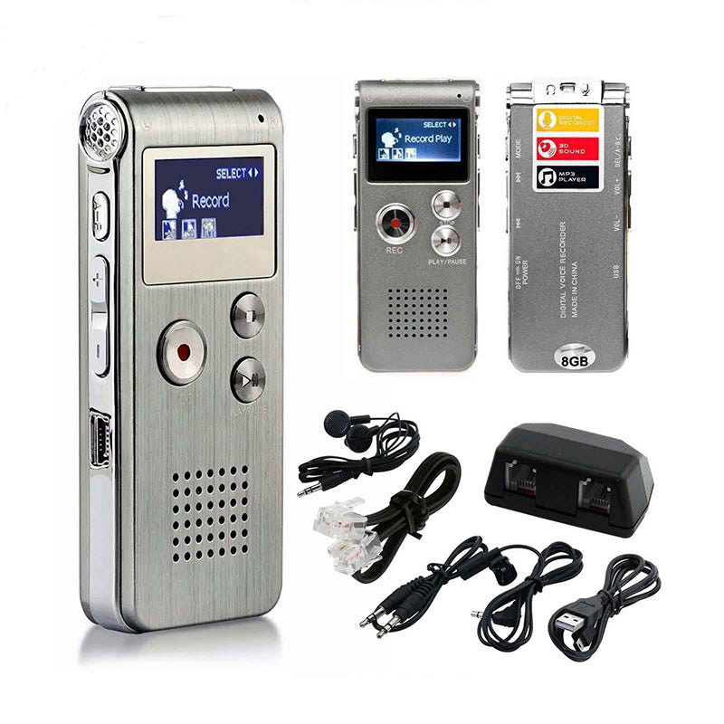 Mini Dictaphone 8GB 16GB 32GB Voice Audio Record Activated Spy Digital Sound Audio Recorder Mp3 Player With Headphones