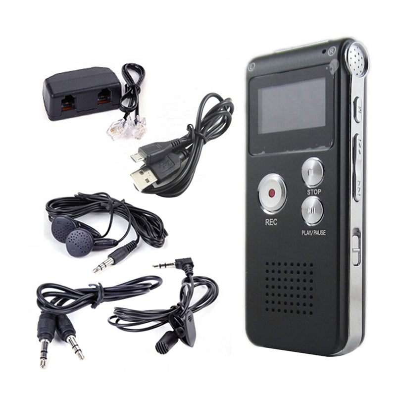Mini Dictaphone 8GB 16GB 32GB Voice Audio Record Activated Spy Digital Sound Audio Recorder Mp3 Player With Headphones