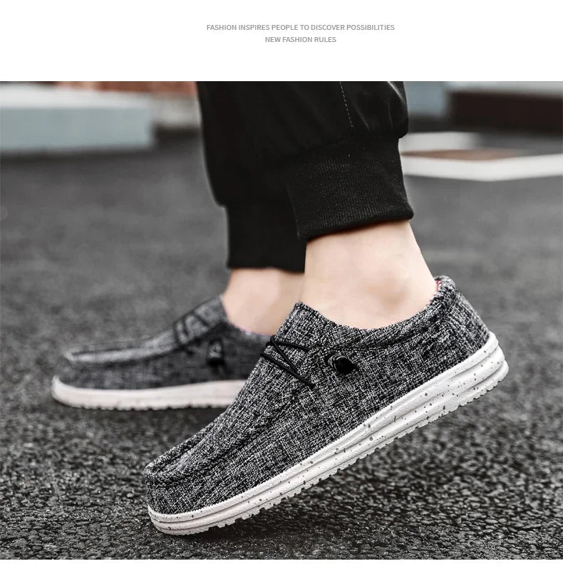 Men Casual Shoes Slip on Canvas Loafers Comfortable Walking Flats for Man Non Slip Soft Moccasins Sneakers Summer loafers