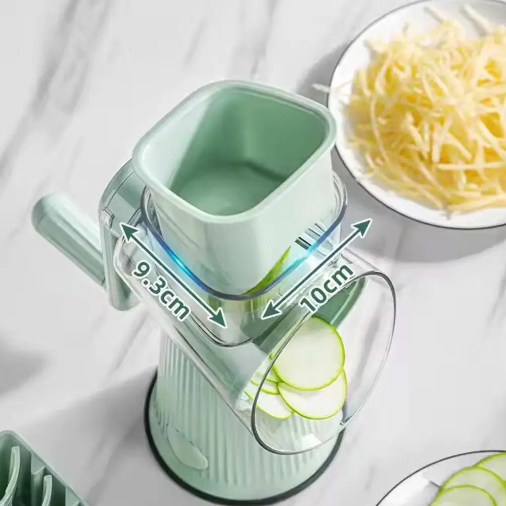New 2025 5 In 1 Rotary Cheese Grater With Handle Manual Vegetable Graters Shredder Slicer Nuts Grinder With Strong Suction Base