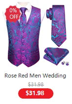 Barry.Wang Jacquard Animal Silk Men Tie Hankerchief Cufflinks Set Novelty Necktie for Male Gift Wedding Business Party 30 Styles