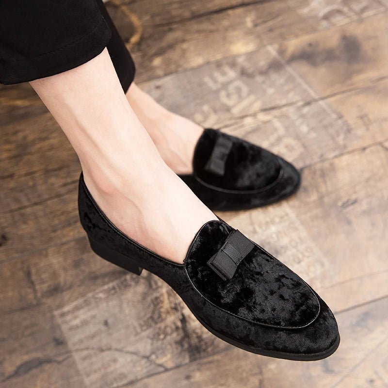 New Collection 2024-2025 Men Loafers Comfortable And Breathable Butterfly Knot Formal Business Shoes