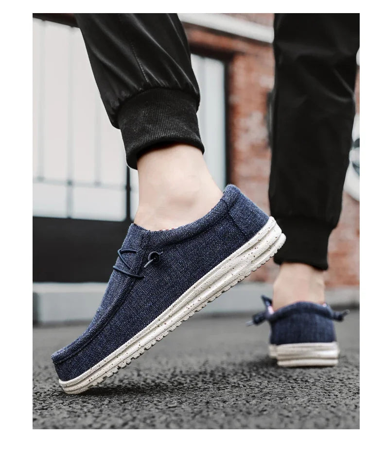 Men Casual Shoes Slip on Canvas Loafers Comfortable Walking Flats for Man Non Slip Soft Moccasins Sneakers Summer loafers