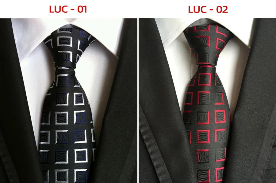 8cm Men's Tie Silk Plaids Floral Luxury Necktie Striped Ties For Men Business Formal Dresses Wedding Accessories Boy Tie