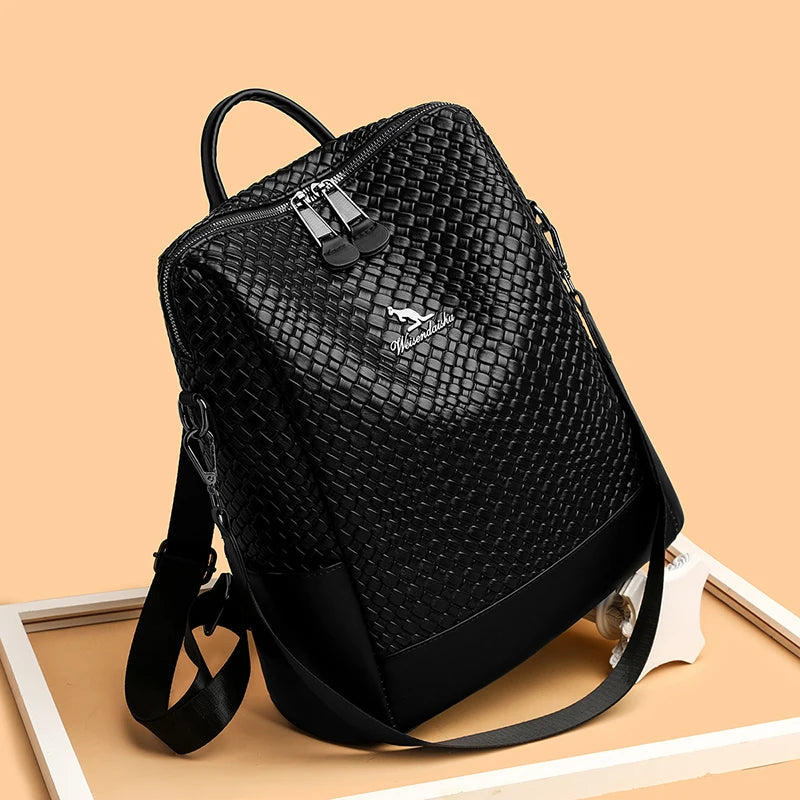 Brand New Collection 2024-2025 Luxury Women's Designer Brand Backpack With Large Capacity And Multifunctional Travel Backpack High Quality Leather Girl Mochila FREE SHIPPING