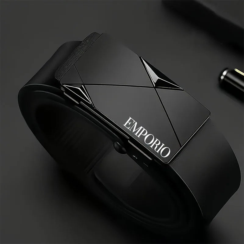 Stylish Men's PU Leather Belt - Fashion Belts for Daily Life, Leisure, Party, Festival, Work, and Business Automatic Buckle