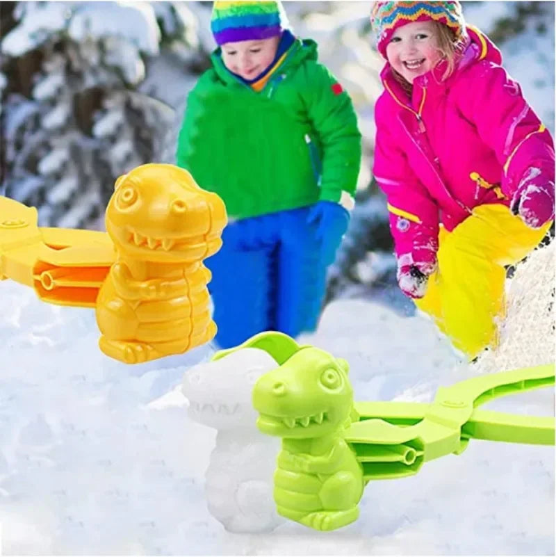 Cute Duck Shaped Snowball Maker Clip Children Outdoor Plastic Winter Snow Sand Mold Tool for Snowball Fight Outdoor Fun Sports