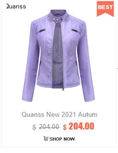 New In 2024 Spring Autumn Women's Pu Leather Jacket Fashion Casual Streetwear Coats Office Lady Black Zipper Jackets Outerwear