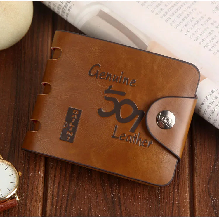 Brand New Collection 2024-2025 Man's wallets High Quality Retro Hunter Wallets Men Credit Business Card Holders Money Clip With Buckle Male Purses