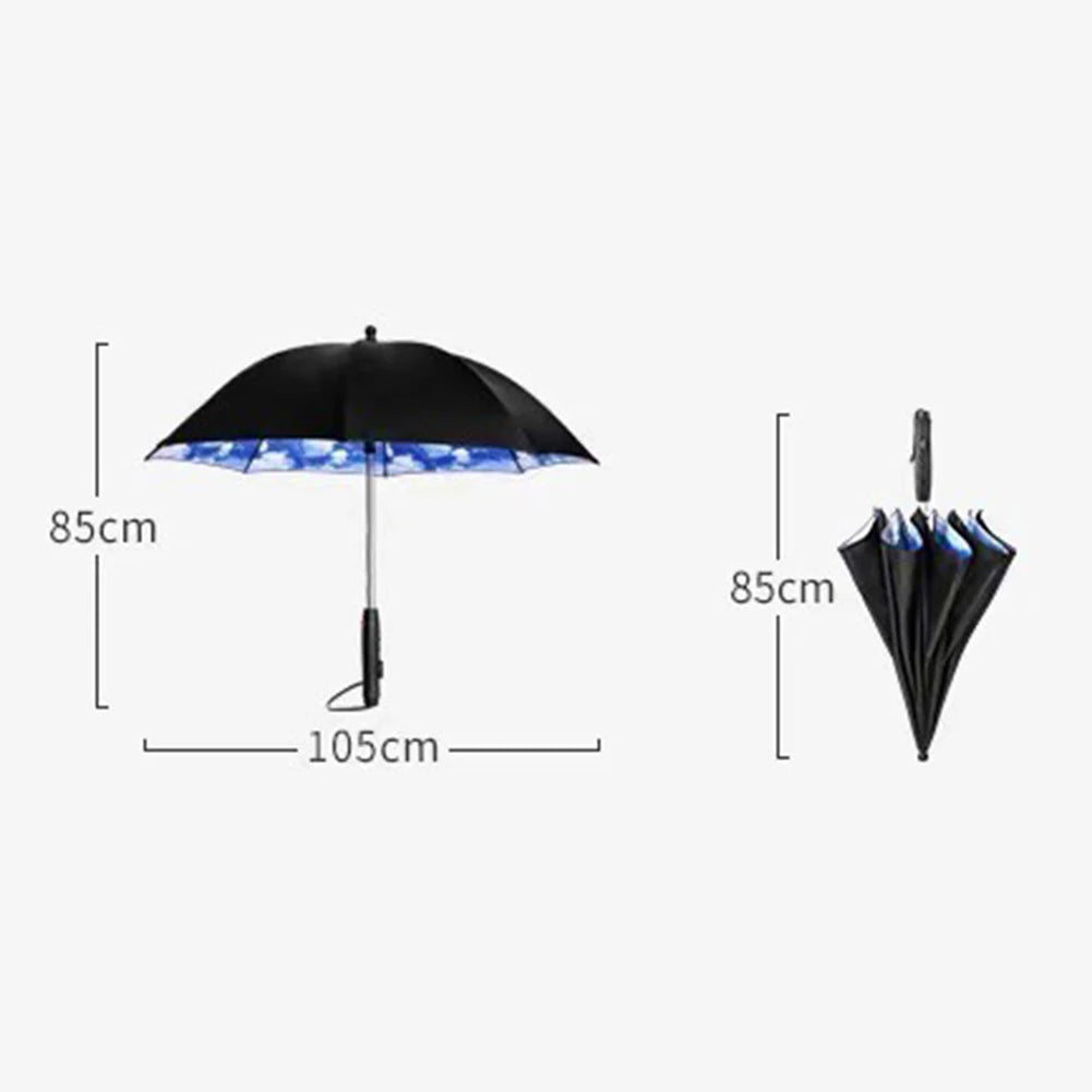 Portable Umbrella 2025 With Fan Misting UV Sun Umbrella Safety Isolation Mesh Super Wind Power Battery & USB Rechargeable Powered