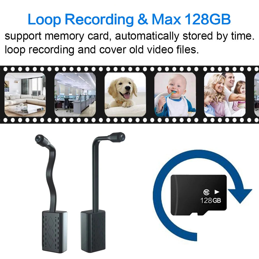 360 Degree Mini WIFI Wireless Camera HD 1080P APP Smart Internet IP Surveillance Camera Loop Recording Security Cam For Baby