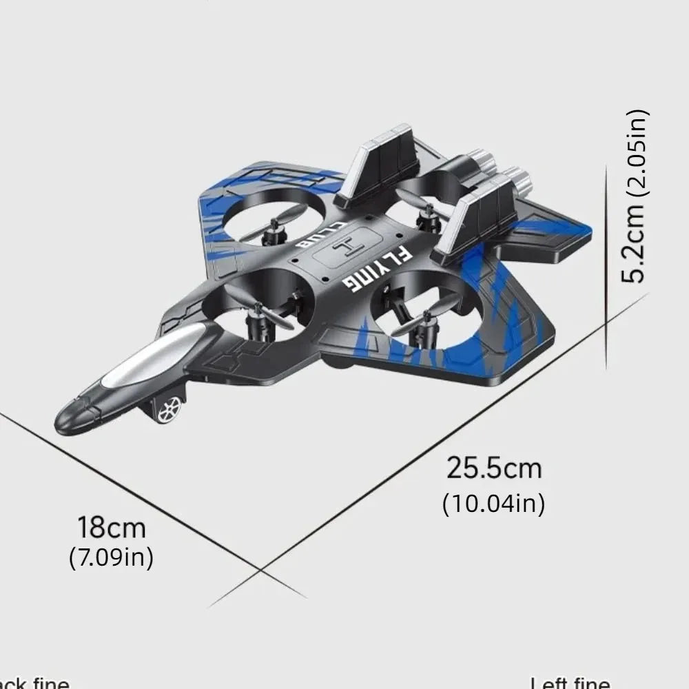 RC Plane 2.4G Remote Control Aircraft Gravity Sensing Helicopter Glider with Light EPP Foam Fighters for Boys Children