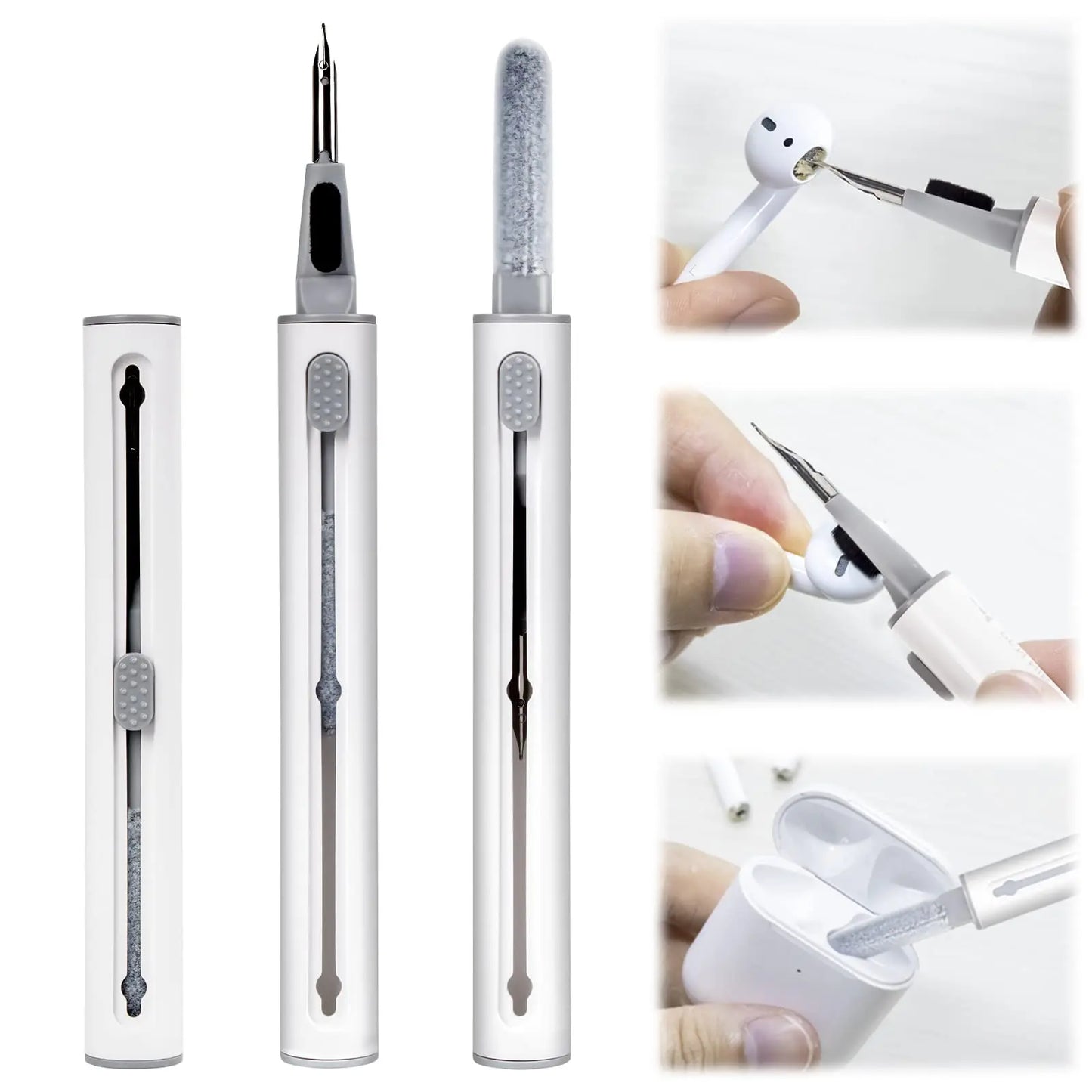 8 in 1 Keyboard Cleaning Brush Kit Phone Stand Earphone Cleaning Pen for Airpod 1 2 3 Cleaning Tool for Computer/MacBook/iPad