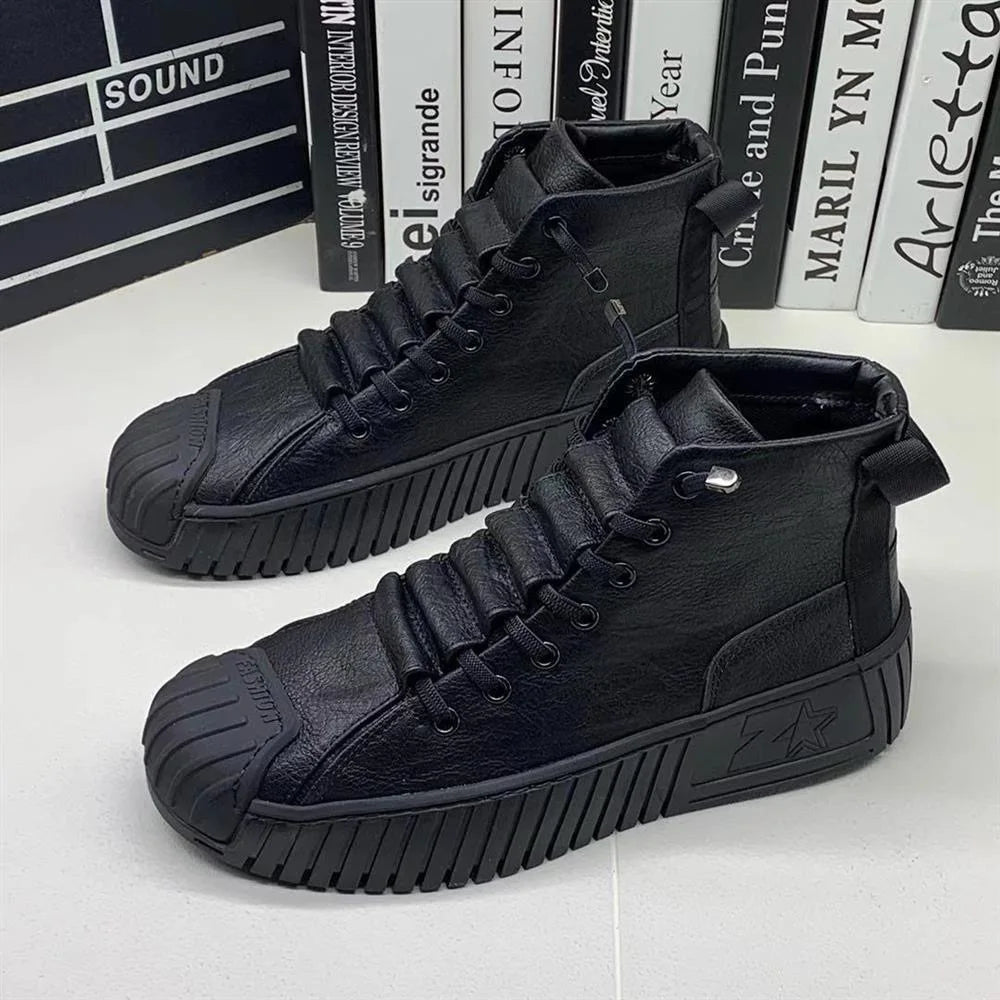 New collection 2024 2025 Spring Autumn Men Ankle Boots Increased Boots Fashion Casual Shoes Board Shoes High Quality Outdoor Boots British Style Buy one get a Free laptop stand