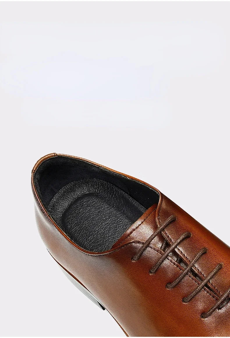Brand New 2024-2025 Italian Men's Formal Shoes Luxury Genuine Leather Handmade Quality Comfortable Elegant Black Wedding Social Oxfords Shoes Man