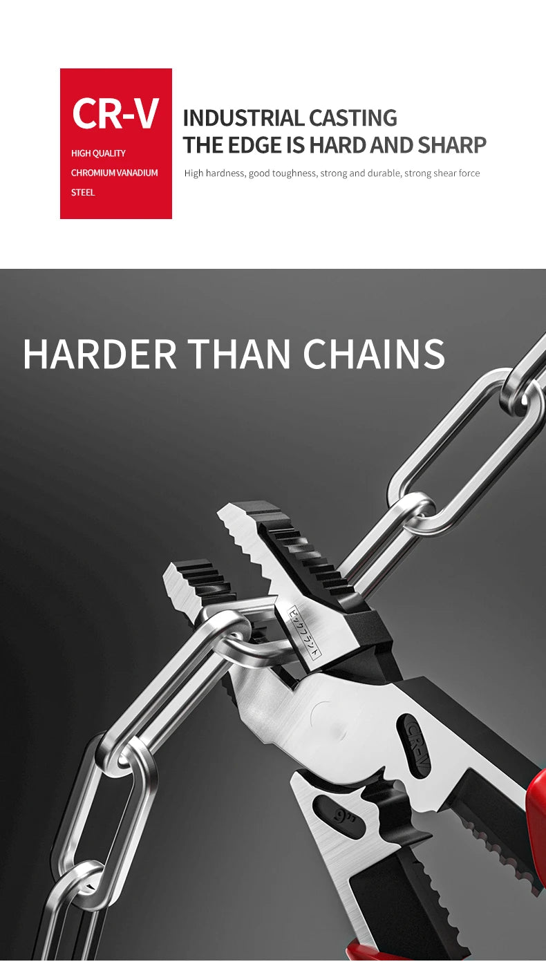 Multifunction Pliers Set Needle Diagonal Pliers Stripper Wire Cutters Wire Pliers Nose Pliers Electrician Repair Tools