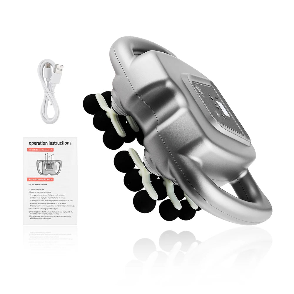 24-Head Fascia Gun 99 Levels Strength High-Frequency Vibration Body Massage Gun Back and Waist Massager Neck Shoulder masajeador