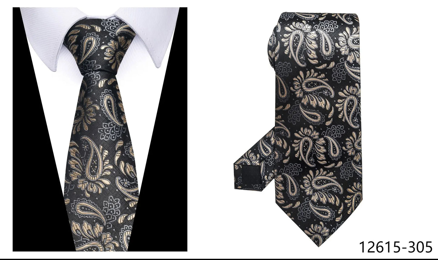 100% Silk Brand Tie Men High Grade Hot sale Woven Silk Gravatas Beige Suit Accessories Men Polka dot  Easter Day Necktie Cravate