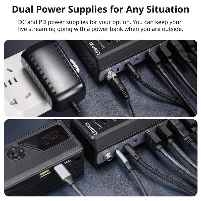 Ulanzi DD02 Live Video Switcher 4 CH HDMI Streaming 4K HD Screen For YUY2 MJPEG Capture Format Live Streaming Tool Video Mixer