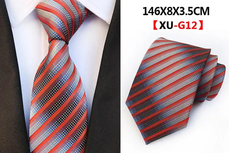 Men's Fashion Tie 8cm Silk Classic Necktie Yellow Blue Plaid Striped Flower Ties Business Wedding Mans Neckwear Gift Accessories