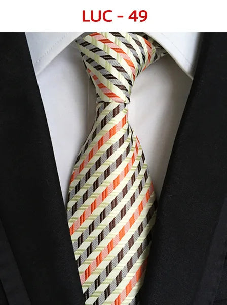 8cm Men's Tie Silk Plaids Floral Luxury Necktie Striped Ties For Men Business Formal Dresses Wedding Accessories Boy Tie