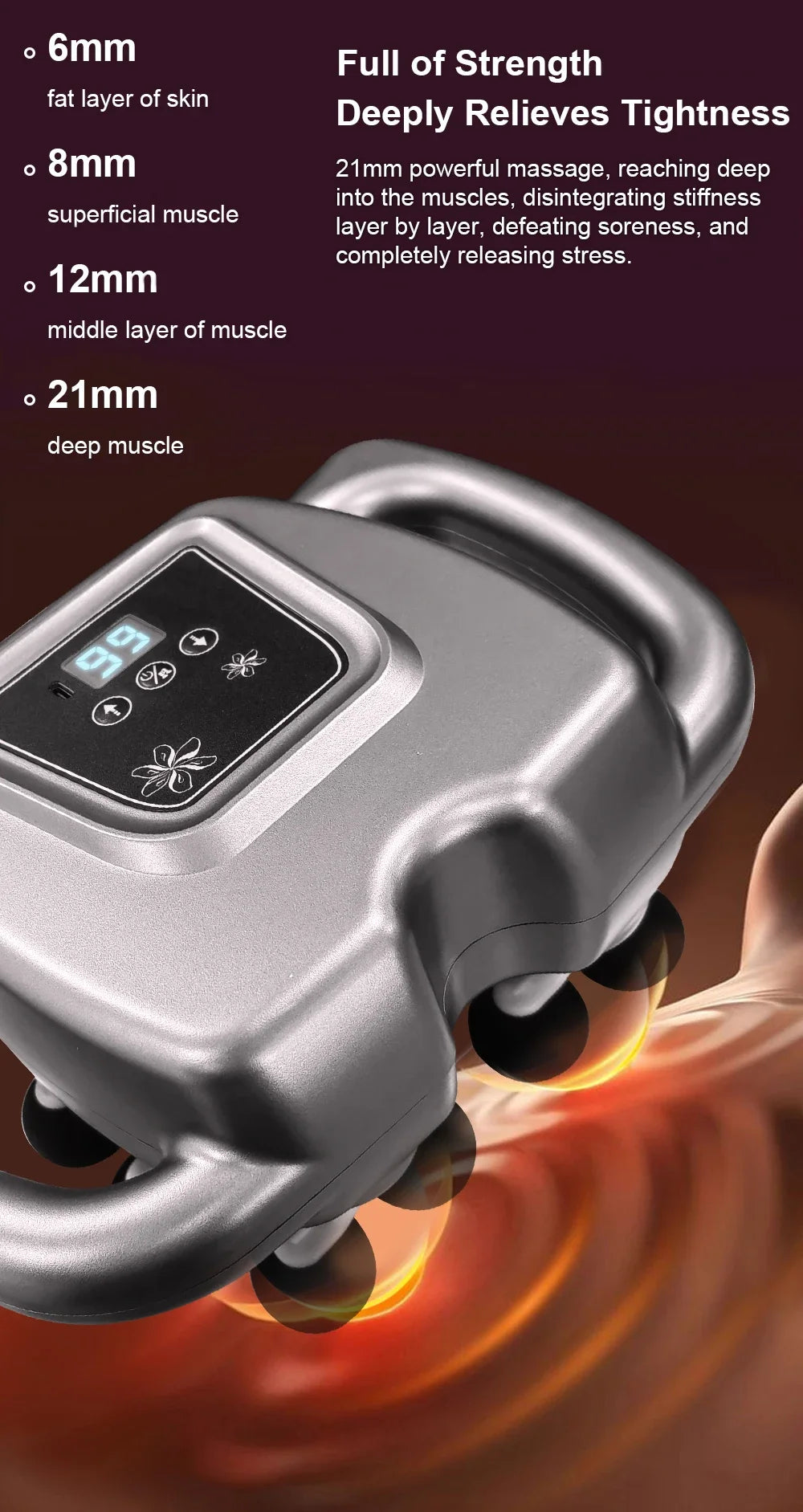 16 Heads Muscle Massage Gun, Full Body Massager 9 Modes & 99 Levels, Deep Tissue Percussion Massager Quiet Muscle Massage Gun