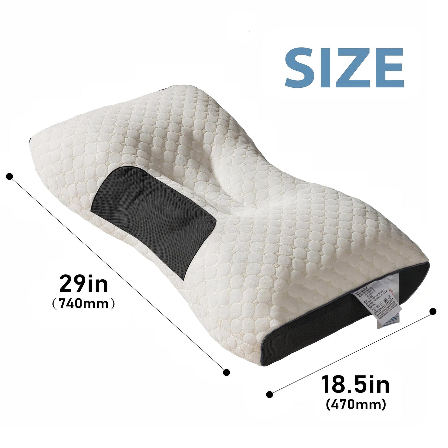 Local warehouse Knitted Massage Neck Pillow For Sleeping Soft, Adjustable Ergonomic Orthopedic Contour Support,helo to sleep