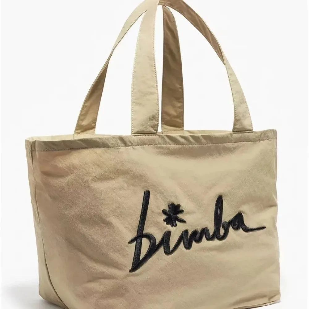 AMAZONY New Fashion 2024 Letter Embroidered Handbags Trendy Large Capacity Tote Bag Casual Shoulder Bags Lightweight Waterproof Shopping Bag for Women
