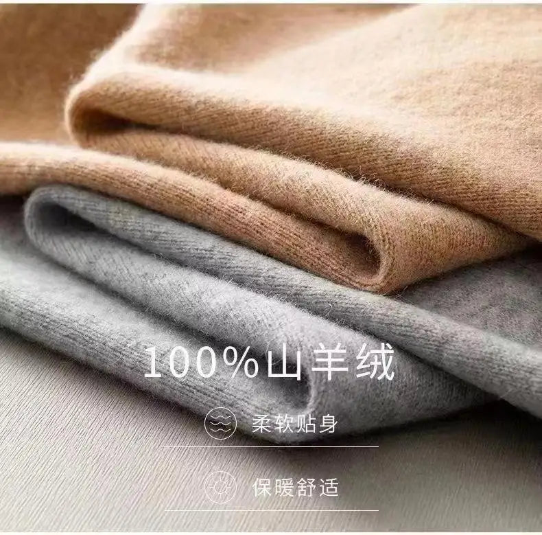 NEW COLLECTION 2024-2025 AMAZONY EPIC Winter Thick Cashmere Sweatshirt Mid Youth Half High Collar Versatile Men's Underlay Men's Golf Sportswear