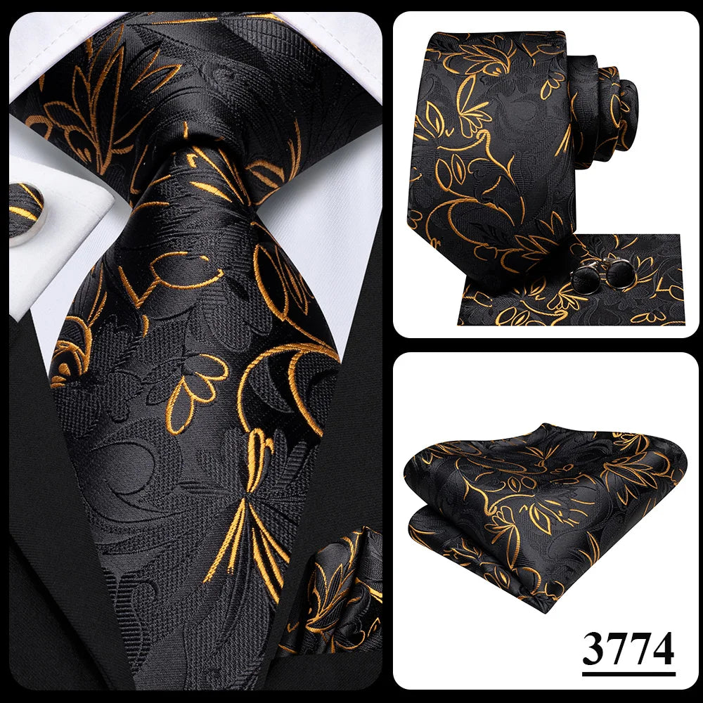 Our Brand  2025 Hi Tie Striped Sage Green Mens Fashion Necktie Handkerchief Cufflinks for Tuxedo Accessory Classic Silk Luxury Tie for Man Gift