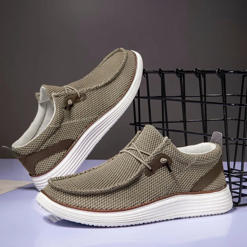 Men's Comfortable Loafers Shoes Durable Shoelace Cushioned Anti-Slip Sole Perfect for Work Trave Shoesl and Leisure shoes