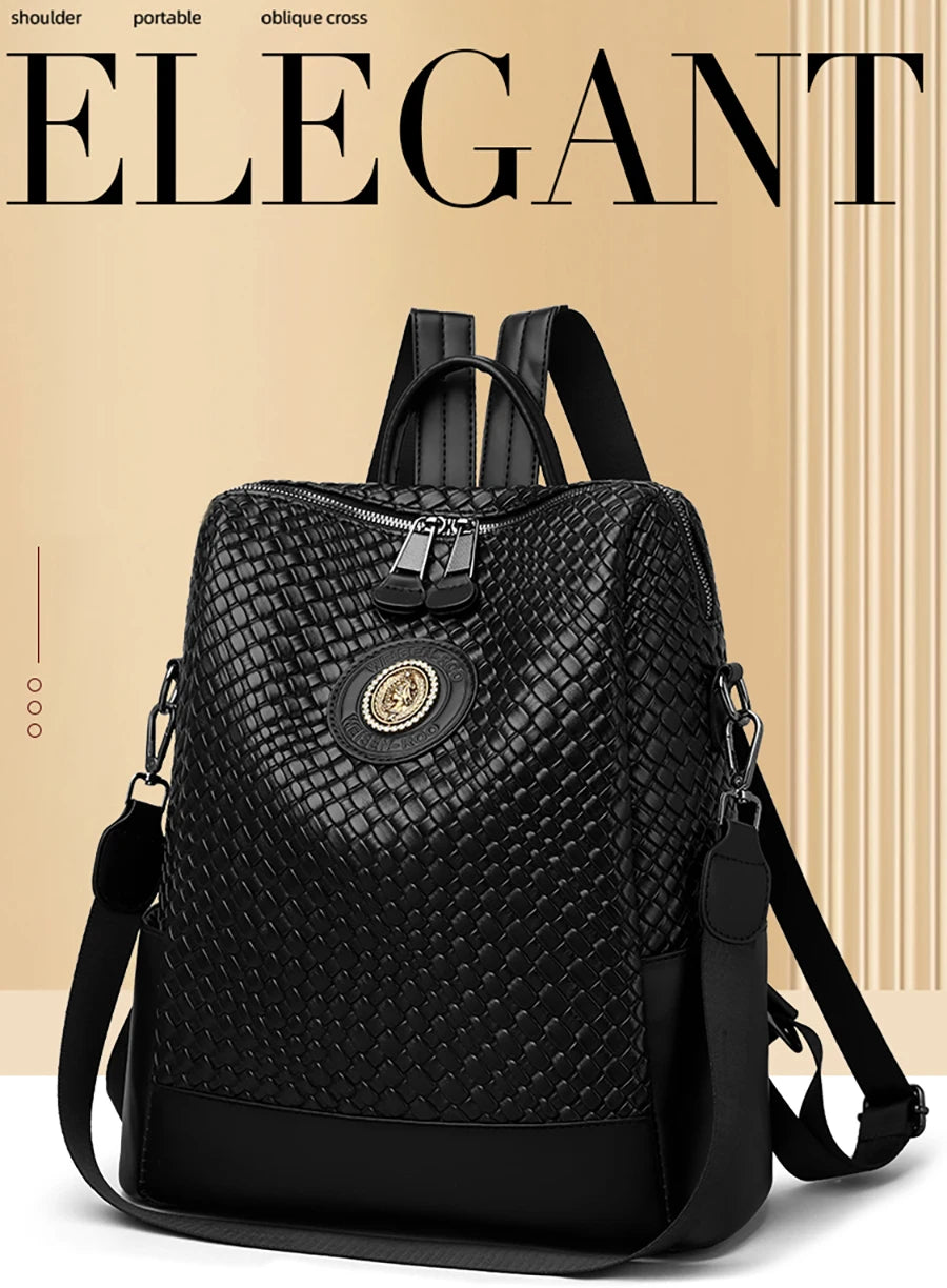 Brand New Collection 2024-2025 Luxury Women's Designer Brand Backpack With Large Capacity And Multifunctional Travel Backpack High Quality Leather Girl Mochila FREE SHIPPING