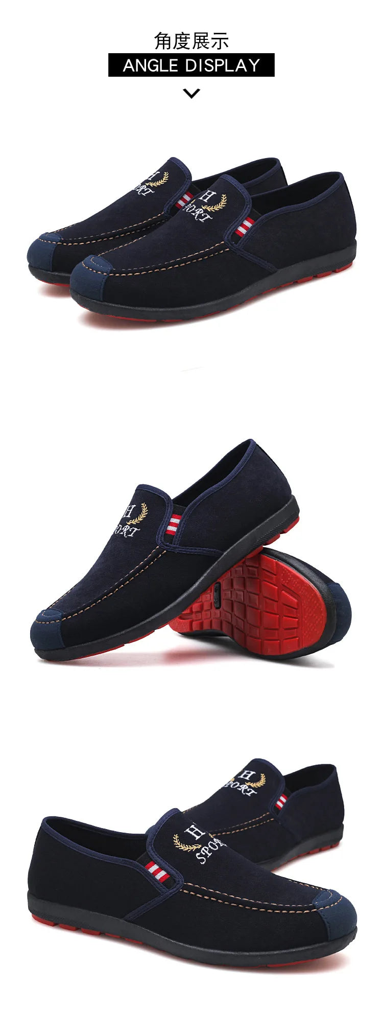 Fashion Slip-on Men's Canvas Shoes Breathable Lightweight Comfortable Men Shoes Summer Men's Casual Shoes Lazy Flat Shoes