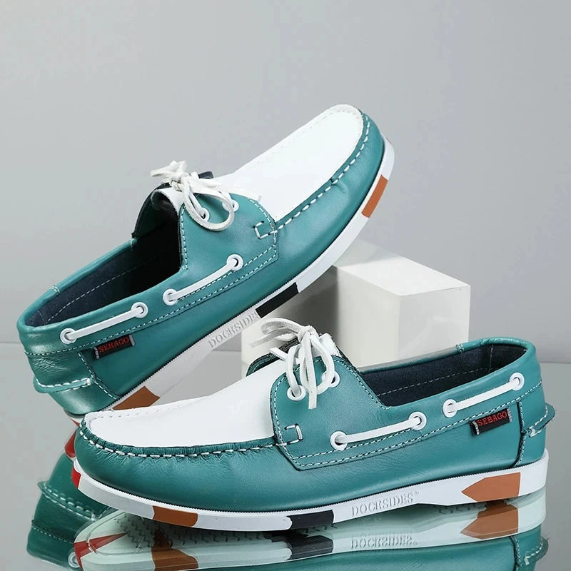 SEBAGO DOCKSIDES NEW 2024 Mens Casual Genuine Suede Leather Docksides Classic Boat Shoes Loafers Shoes Handmade shoes High Quality Tenis Masculino Adult
