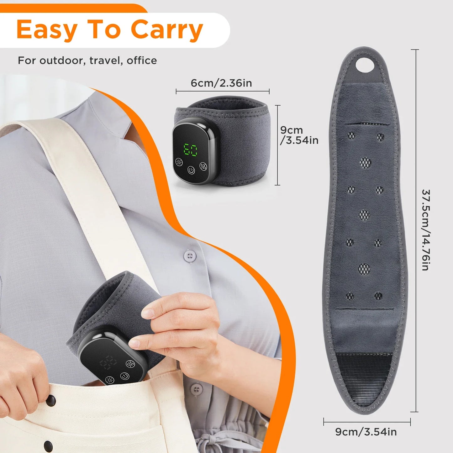 Heating Ankle Massage Belt Electric Hot Compress Vibration Massage Hand Wrist & Foot Ankle Guard Band Carpal Wrap Support Brace