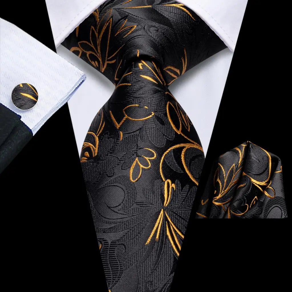 Our Brand  2025 Hi Tie Striped Sage Green Mens Fashion Necktie Handkerchief Cufflinks for Tuxedo Accessory Classic Silk Luxury Tie for Man Gift