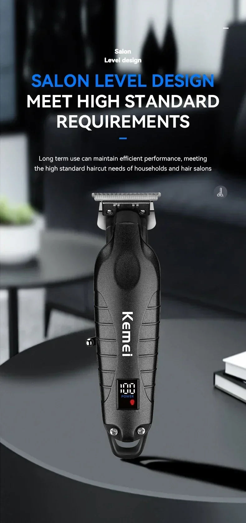 Kemei KM-2290 KM-2293 KM-T95 New Professional Cutting Machine Electric Shaver Hair Trimmers With LCD Display Men's Hair Clipper
