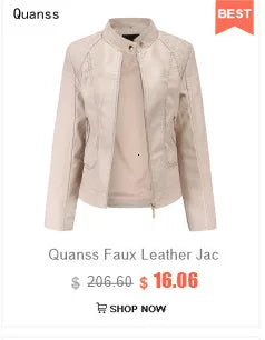 New In 2024 Spring Autumn Women's Pu Leather Jacket Fashion Casual Streetwear Coats Office Lady Black Zipper Jackets Outerwear