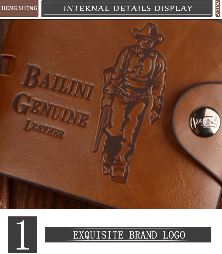 Brand New Collection 2024-2025 Man's wallets High Quality Retro Hunter Wallets Men Credit Business Card Holders Money Clip With Buckle Male Purses