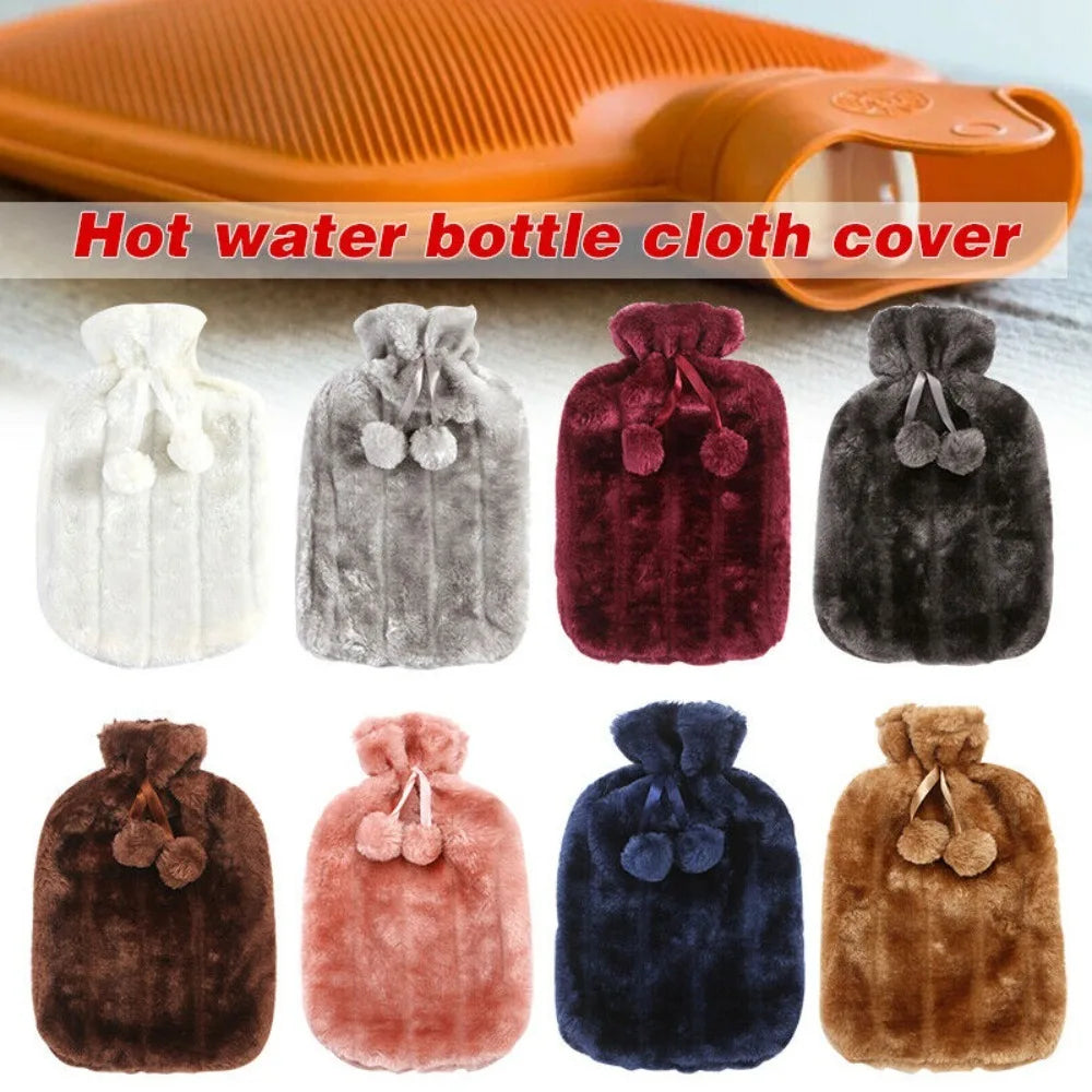 Removable Hot Water Bottle Cover Explosion Proof Leak-proof Plush Covering Portable and Reusable Cold-proof Hand Feet Warmer