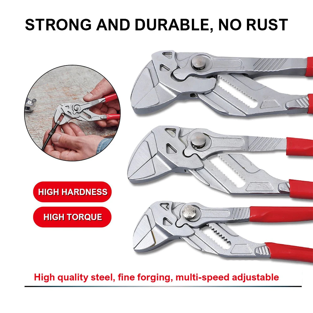 Water Pipe Pliers 10 inch Wrench Eagle Beak Pipe Pliers Multi-function Adjustable Spanner Press Clamp Large Opening Plumbing